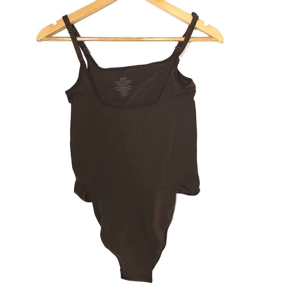 SKIMS Fits Everybody Cami Bodysuit Scoop Neck Seamless Cocoa Brown NWOT 4XL